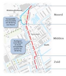 kaart ophoging kade Dijkshoornseweg
