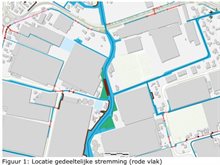 figuur 1 locatie gedeeltelijke stremming (rode vlak)