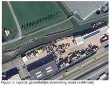 Locatie gedeeltelijke stremming (rode rehthoek)