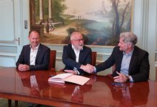 Ondertekening Collectieve Zuivering, Martin Boers, Ruud Egas en Jacco Vooijs