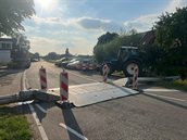 Foto constructie op weg - pomp oudeleedewge